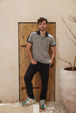 Training pants with a half-sleeve collar