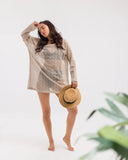 BEIGE BEACH COVERUP