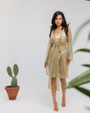 GOLD SHIMMERY KIMONO COVERUP