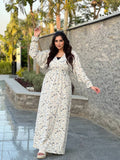 Women's floral abaya