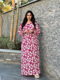 Women's floral abaya