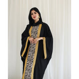 Loose high neck embroidered kaftan