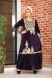 Women's floral winter abaya