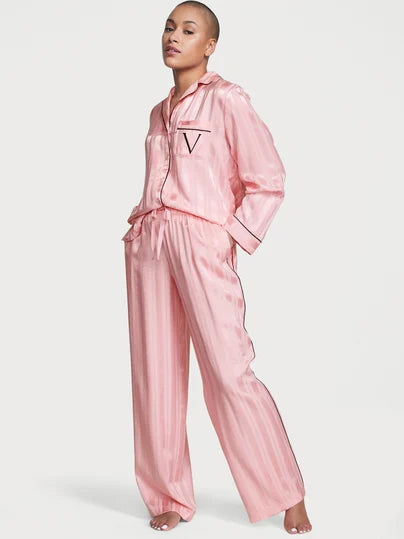 VICTORIA'S SECRET Striped Long Pajama Set