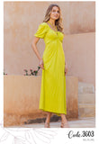 Lime Glow Maxi Dress