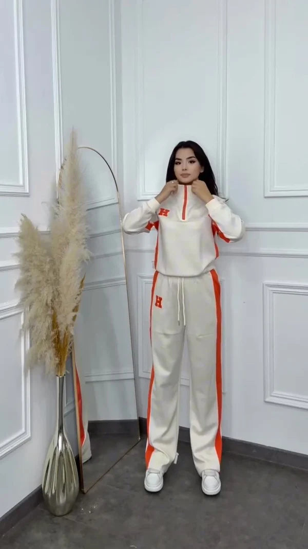 Women's cotton tracksuit (hoodie + pants)