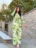 Women's floral abaya