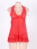 Romantic Red Open Back Flare Lingerie