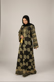 Women's abaya, embroidered with linen material