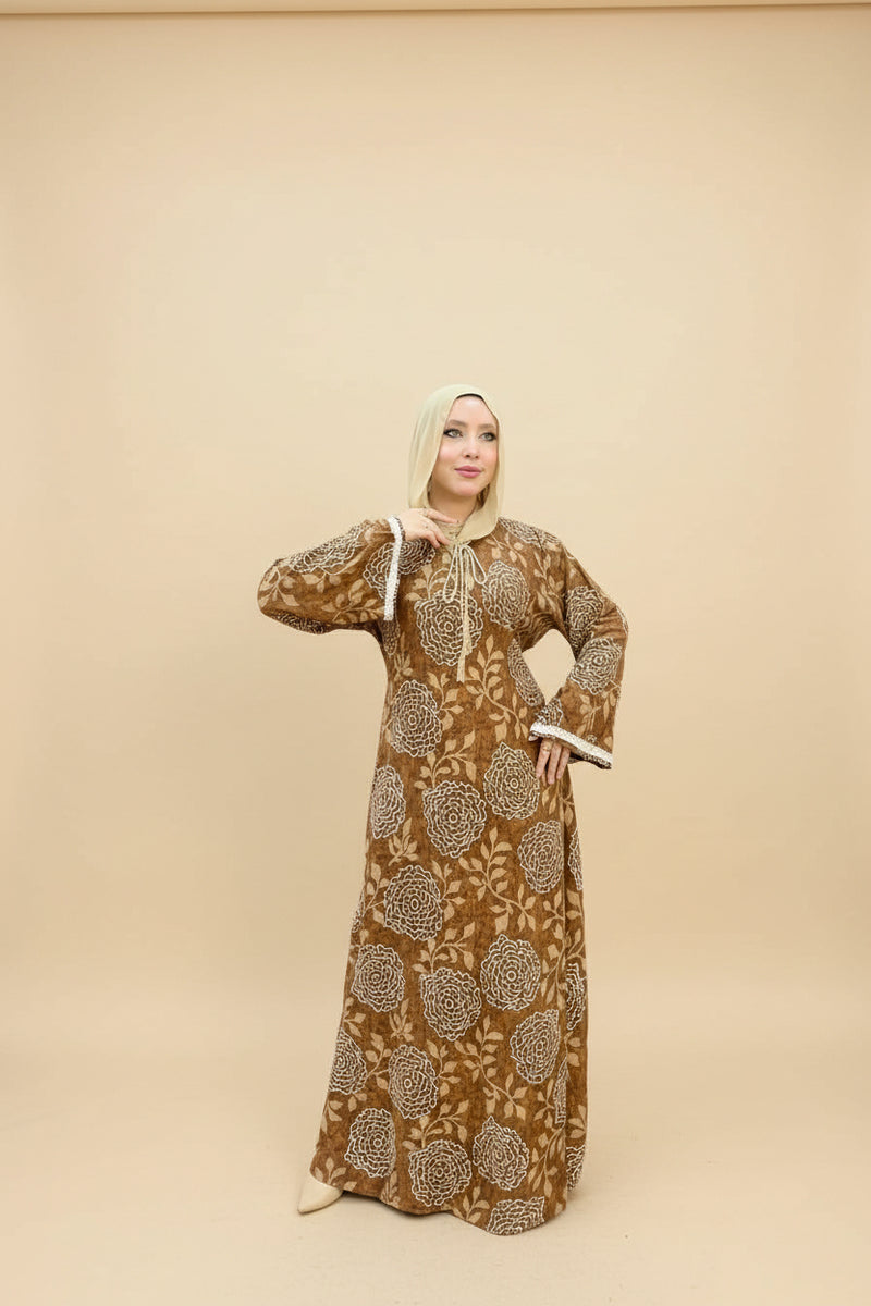 Women's floral abaya