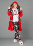 Women's pajamas, 3 pieces, T-shirt + pants + long robe