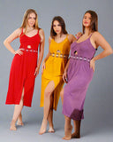 Long women's cashmere open from the side