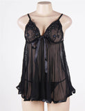 Sexy Sheer Lace Open Back Babydoll Dress Egypt