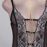New Halter Teddy With Lace Embroidery