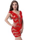 Crocheted Lace Hollow Out Chemise Bodystocking Egypt