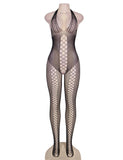 Black Crisscross Detail Fishnet Open Back BodyStocking Egypt