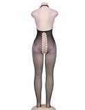 Black Crisscross Detail Fishnet Open Back BodyStocking Egypt