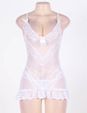 Slim Deep V Neck Lace Sleepwear Egypt With Thong