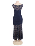 Lace Elegant Fishtail Maxi Party Gown Dress Egypt