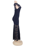 Lace Elegant Fishtail Maxi Party Gown Dress Egypt