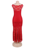 Lace Elegant Fishtail Maxi Party Gown Dress Egypt