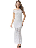 Lace Elegant Fishtail Maxi Party Gown