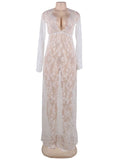 Delicate Lace Long Sleepwear Egypt Gown