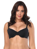 Black Smooth Seamless Push Up Comfortable T-shirt Bra