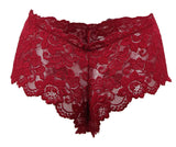Red Sexy Floral Lace Panty