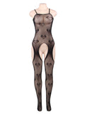 Heart Mesh Black Suspender Bodystocking Egypt