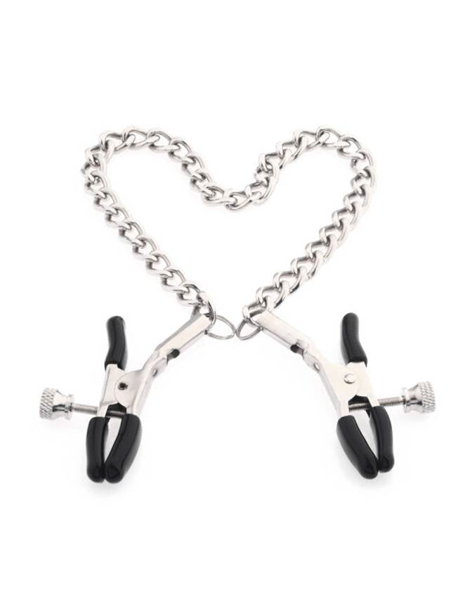 Silver Chain Nipple Clips Erotic Toy
