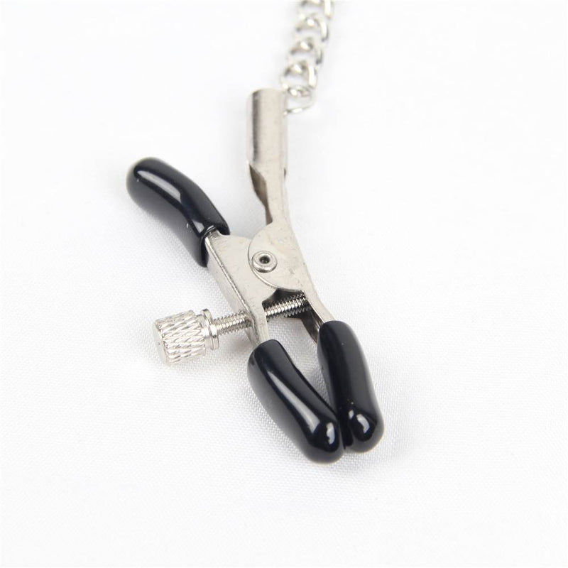 Silver Chain Nipple Clips Erotic Toy