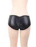 Leather Lift Hip Black Women Panty