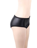 Leather Lift Hip Black Women Panty