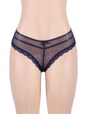 Dark Blue Lace Out Ladies‘ Panty