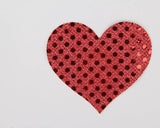 Red Love Heart Sequin Nipple cover