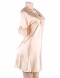Fashionable Silk Embroidery Casual Nightdress Egypt