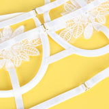 Sexy Egypt 3pcs Embroidery Applique Feather Bra Panty Set With Underwire