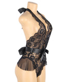 Ruffle Teddy With The Belt Sexy Egypt Halter V Neckline Lingerie