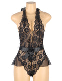 Ruffle Teddy With The Belt Sexy Halter V Neckline Lingerie Egypt