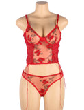 Butterfly Pattern Embroidery Mesh Lingerie Set Egypt With Underwire