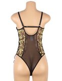 Exquisite Embroidery Mesh Bodysuit Egypt With Underwire