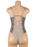 New Exquisite Embroidery Mesh Bodysuit With Underwire