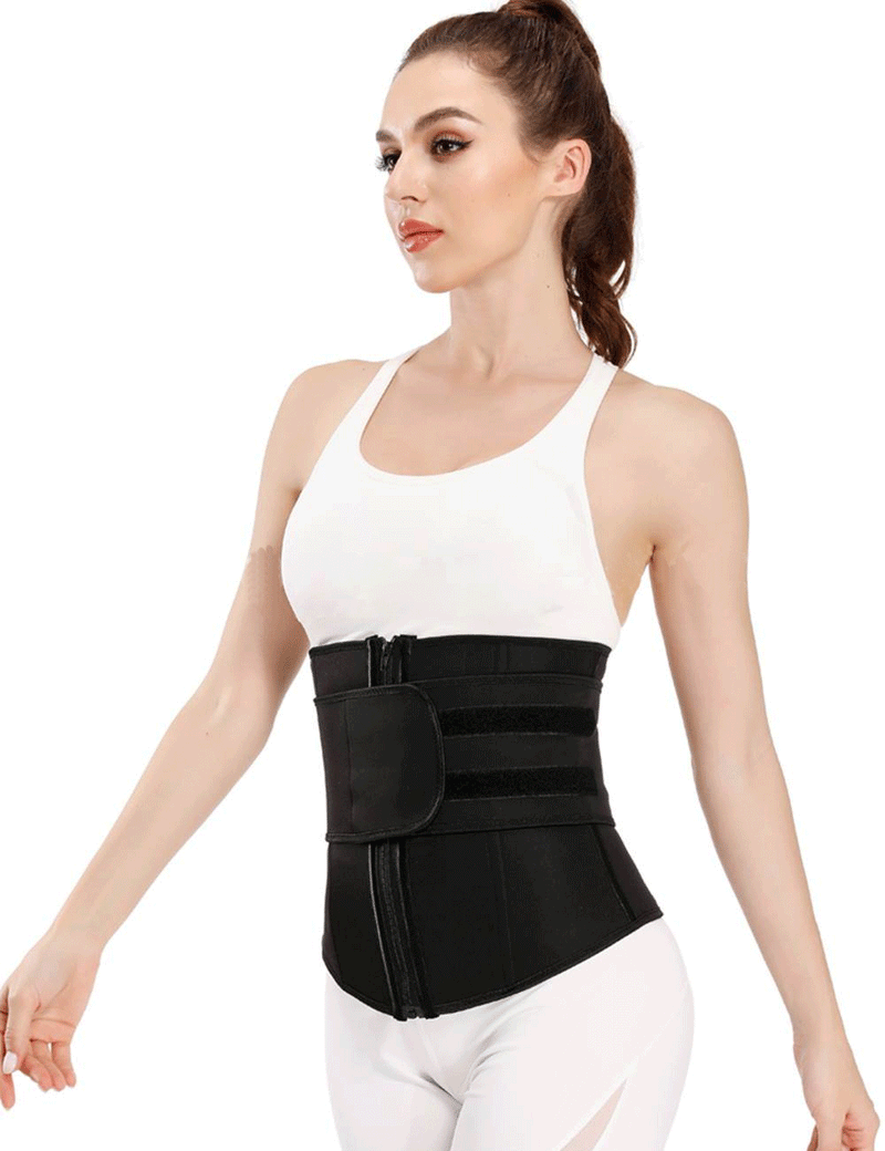 Zippered Belt 9 Steel Bones Neoprene Fitness Waist Trainer
