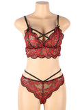 High Quality Lace Cross Strap Decoration Sexy Bra Set Egypt