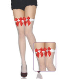 Sexy White Mesh Bow Tie Nurse Long Stockings Egypt