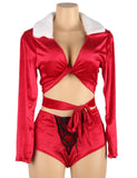 Sexy Long-sleeved Tie-up Two-piece Christmas Egypt 2025 Suit