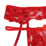 Floral Embroidery Underwire Garter Lingerie Egypt Set