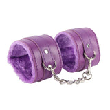 Pink & Black & Red & Purple SM Bondage Sex Leather Handcuffs BDSM