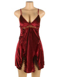 Velour Egypt Embroidery Nightdress With G String